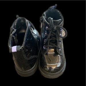 Toddler Size 6 Black sparkle combat boots